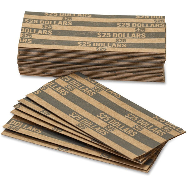 PAP-R Flat Coin Wrappers, Dollar Coin, $25, Pop-Open Wrappers, 1000/Box (PQP30100) Box of 1000
