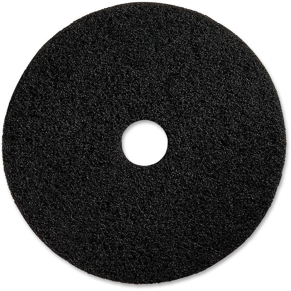 Genuine Joe Floor Stripping Pads, 19", 5/CT, Black (GJO90219)