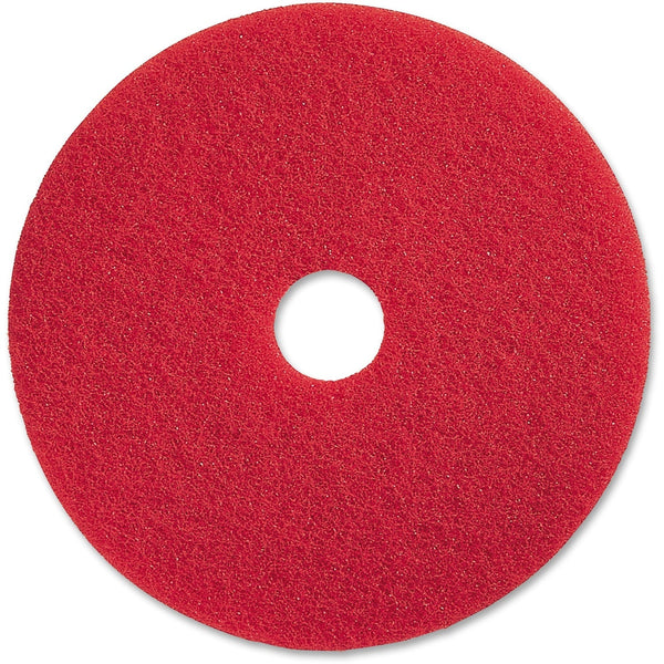 Genuine Joe Spray Buffing Floor Pads, 13", 5/CT, Red (GJO90413) Case of 5