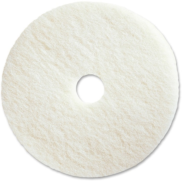 Genuine Joe Polishing Floor Pads, 17", 5/CT, White (GJO90517)