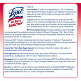 Professional Lysol No Rinse Sanitizer, Concentrate, 128 fl oz (RAC74389) Each