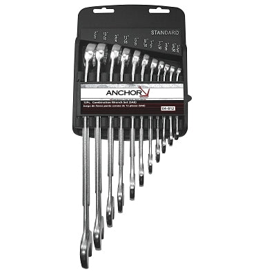 Anchor Brand® Combination Wrench Set, 11 Piece, 12 Points, SAE (103-04-812) 9 Set