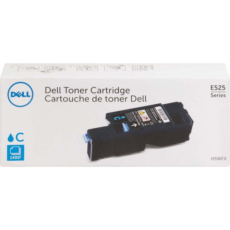 Dell Toner Cartridge for E525w, 1,400 Page Standard Yield, Cyan (DLLH5WFX) Each