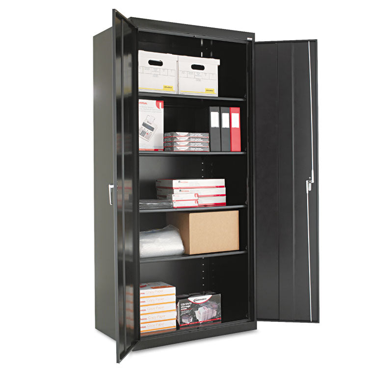 Alera® Assembled 78" High Heavy-Duty Welded Storage Cabinet, Four Adjustable Shelves, 36w x 24d, Black (ALECM7824BK)