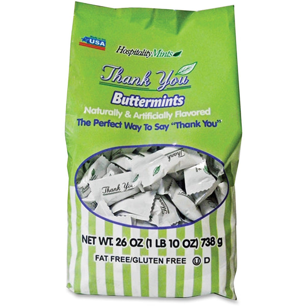 Hospitality Mints Thank You Mints, 1lb, ButterMints (HMT19061) 1 Bag