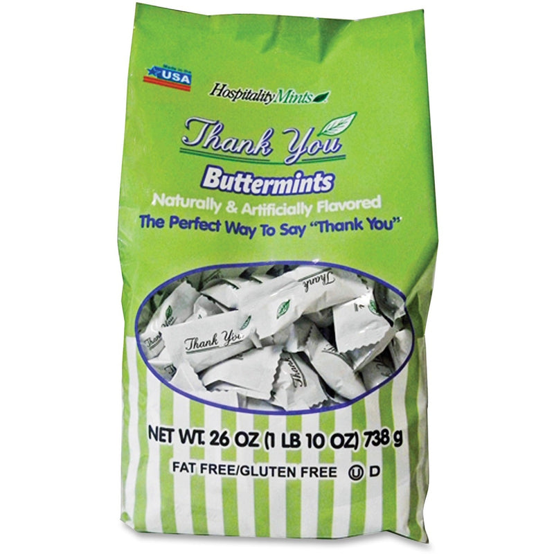 Hospitality Mints Thank You Mints, 1lb, ButterMints (HMT19061) 1 Bag