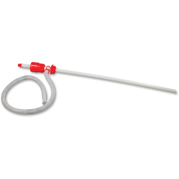 Impact Siphon Drum Pump, Polyethylene, 3.6 GPM, f/15/30/55Gal Drum, Red (IMP2300) Each