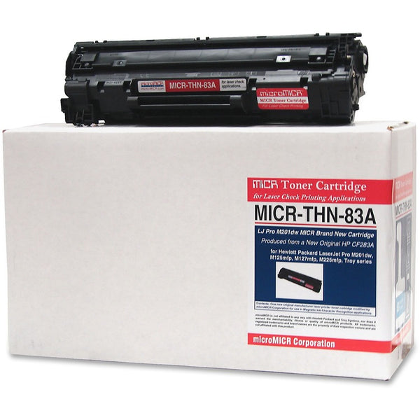 microMICR MICR Toner Cartridge, Alternative for HP 83A, Laser, Standard Yield, 1500 Pages, Black, 1 Each (MCMMICRTHN83A)