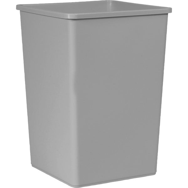 Rubbermaid Commercial Untouchable Square Waste Receptacle, 35 gal, Plastic, Gray (RCP3958GY) Each