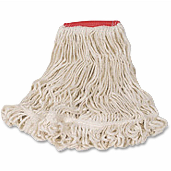 Rubbermaid Commercial Super Stitch Blend Mop, 1" Headband, Large, White (RCPD21306WH00) Each