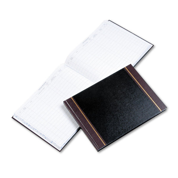 Wilson Jones® Detailed Visitor Register Book, 8 Column Format, Black Cover, 12.25 x 9.5 Sheets, 208 Sheets/Book (WLJS491) Each