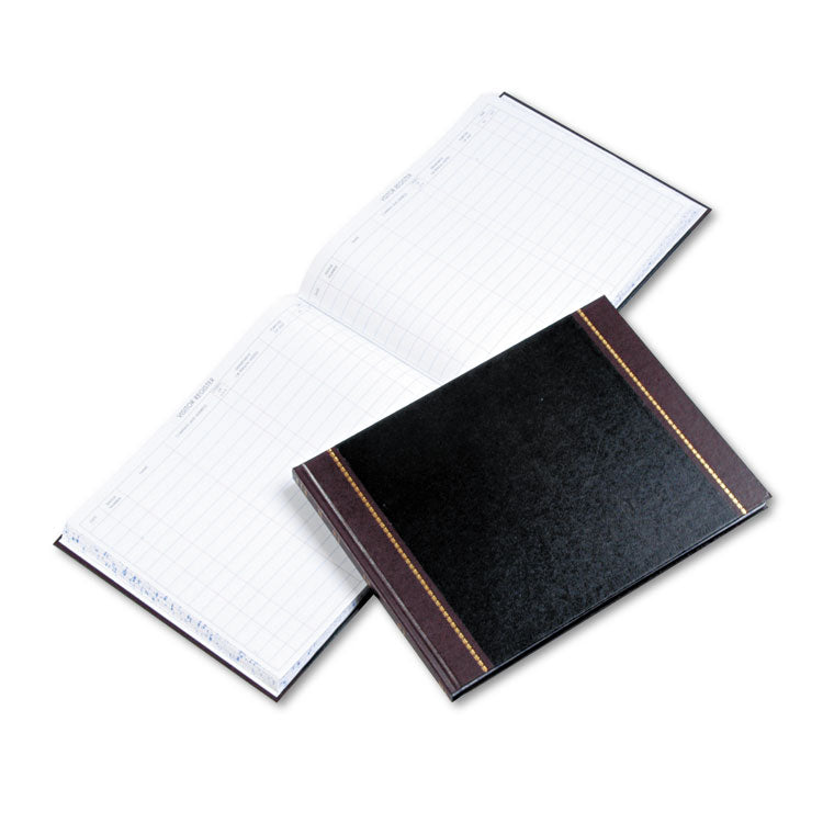 Wilson Jones® Detailed Visitor Register Book, 8 Column Format, Black Cover, 12.25 x 9.5 Sheets, 208 Sheets/Book (WLJS491) Each