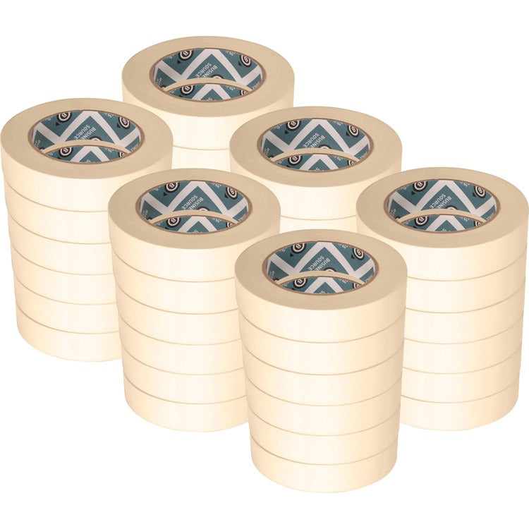 Business Source Masking Tape, 3" Core, 1"x60 Yards, 4PK/CT, Natural Kraft (BSN16461CT) Case of 36