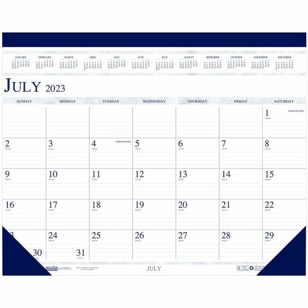 House of Doolittle Academic Desk Pad, 17"x22', 14Months July 2025 to August 2026 (HOD155) Each