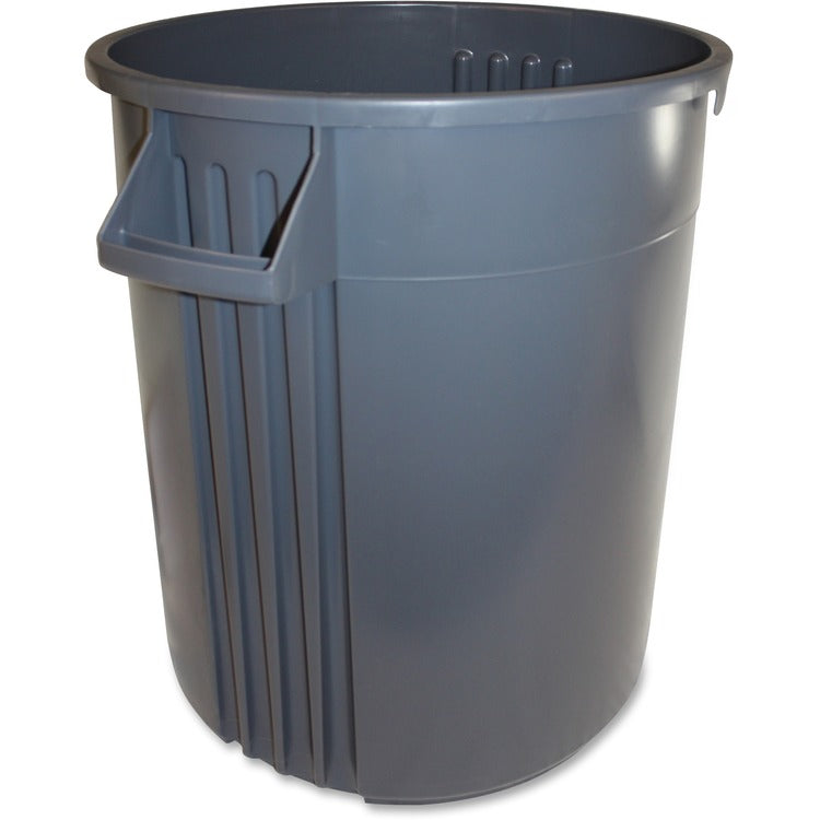 Gator Plus Advanced Gator Waste Container, Round, Plastic, 32 gal, Gra ...