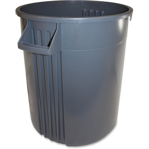 Gator Plus Advanced Gator Waste Container, Round, Plastic, 32 gal, Gray (IMP77323) Each