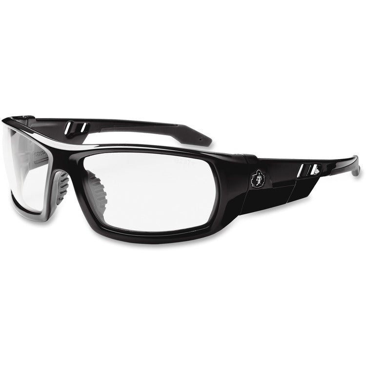 Ergodyne Skullerz Odin Safety Glasses, Black Frame/Clear Lens, Anti-Fog, Nylon/Polycarb (EGO50003) Each
