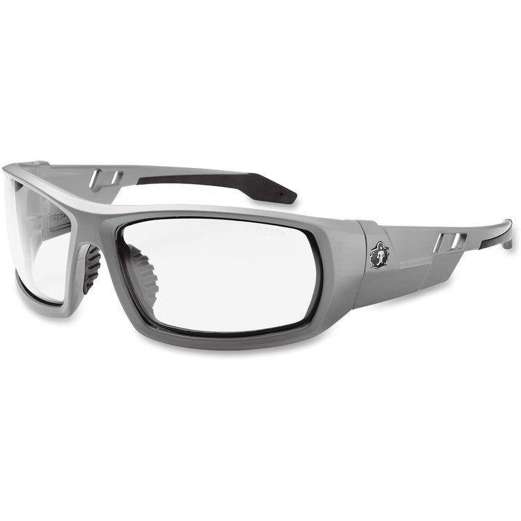 Ergodyne Skullerz Odin Safety Glasses, Gray Frame/Clear Lens, Anti-Fog,Nylon/Polycarb (EGO50103) Each