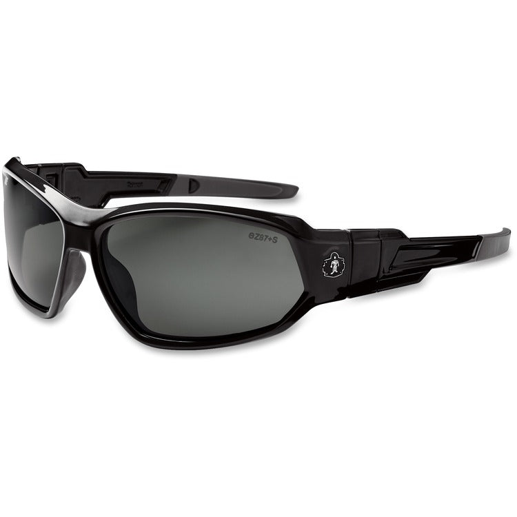 Ergodyne Skullerz Loki Safety Glass/Goggle, Black Frme/Smoke Lns, Antifog, Nylon/Polycarb (EGO56033) Each