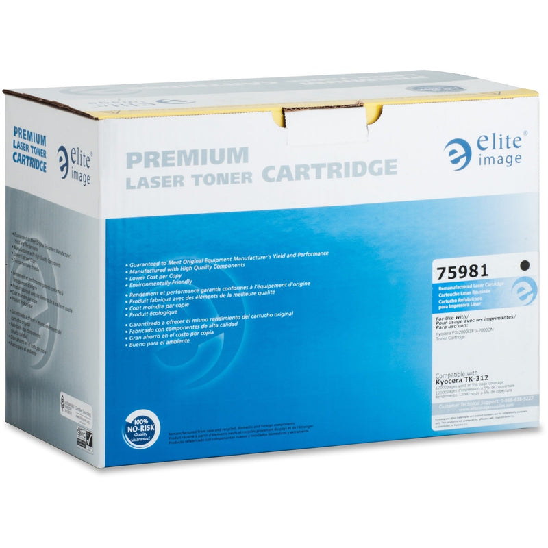 Elite Image Remanufactured Toner Cartridge, Alternative for Kyocera (TK312), Laser, 12000 Pages, Black, 1 Each (ELI75981) Each