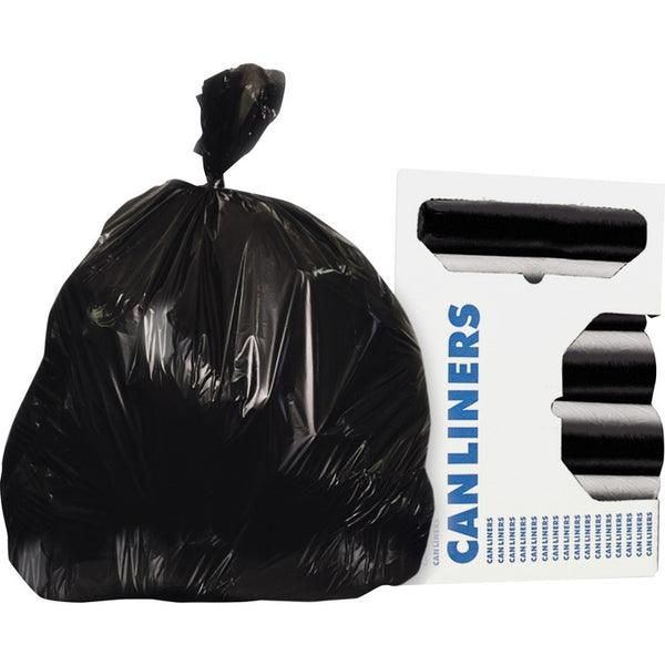 Heritage High-Density Waste Can Liners, 56 gal, 22 microns, 43" x 48", Black, 150/Carton (HERZ8648WKR01) Case of 150