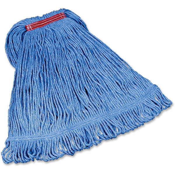 Rubbermaid Commercial Super Stitch Blend Mop, 1" Headband, Large, Blue (RCPD21306BL00) Each