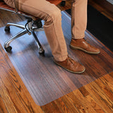 ES ROBBINS Sit-or-Stand Dual-purpose Mat, 53" x 45", Rectangular, Clear, Black (ESR184603) Each