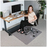 ES ROBBINS Sit-or-Stand Dual-purpose Mat, 53" x 45", Rectangular, Clear, Black (ESR184603) Each
