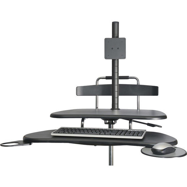 Kantek Height Adj Mobile Workstation, 27-1/2" x 25" x 48-1/2", BK (KTKSTS240) Each