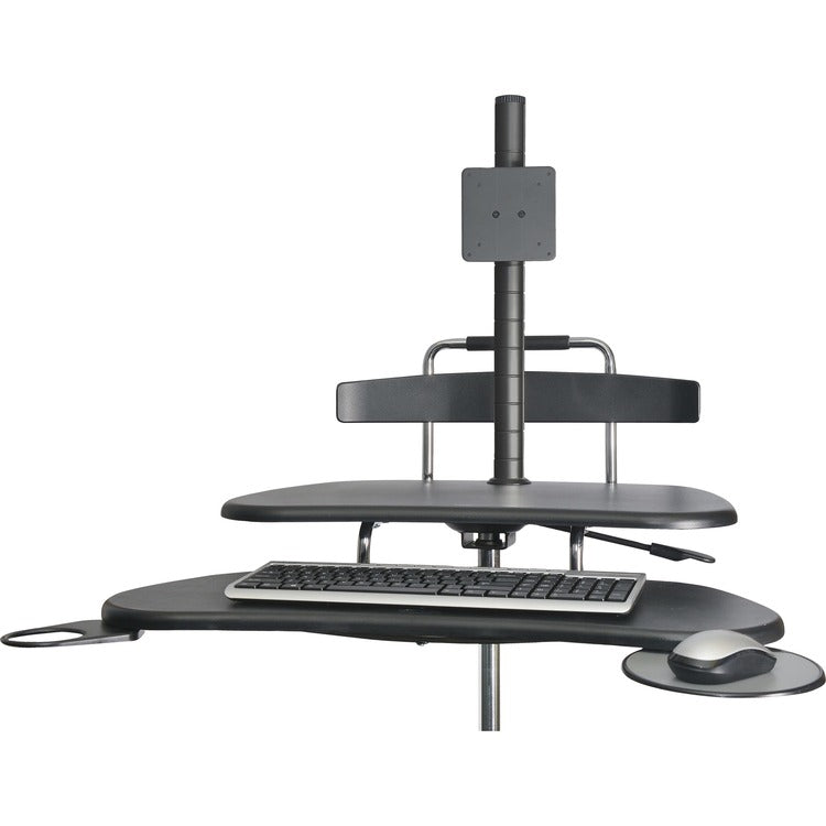 Kantek Height Adj Mobile Workstation, 27-1/2" x 25" x 48-1/2", BK (KTKSTS240) Each