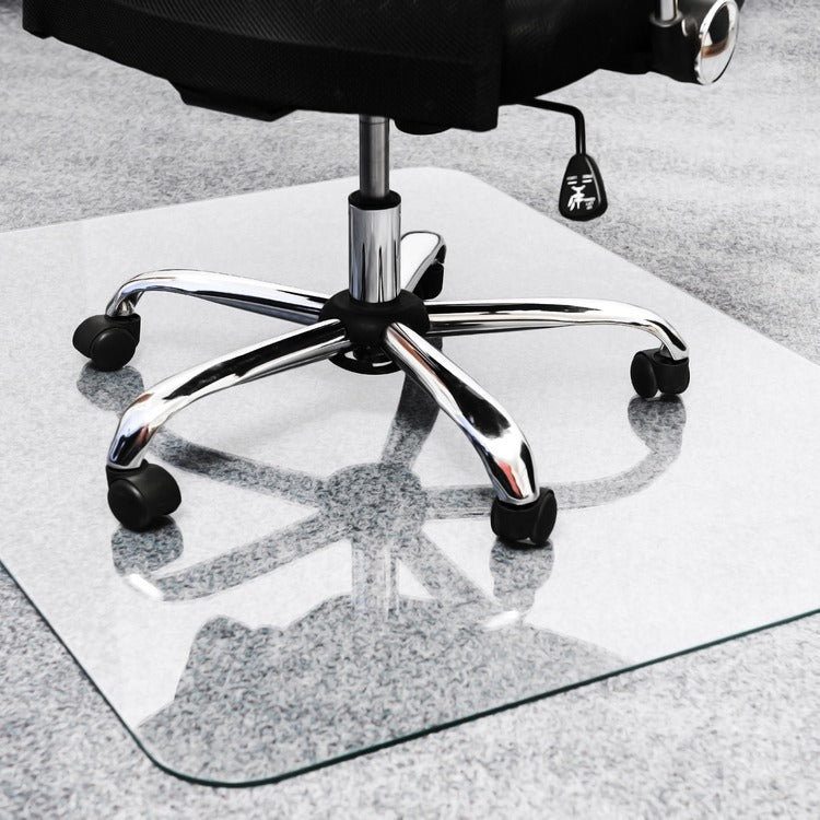 Cleartex Glaciermat&reg; Glass Chair Mat, 36" x 48", Clear (FLR123648EG) Each