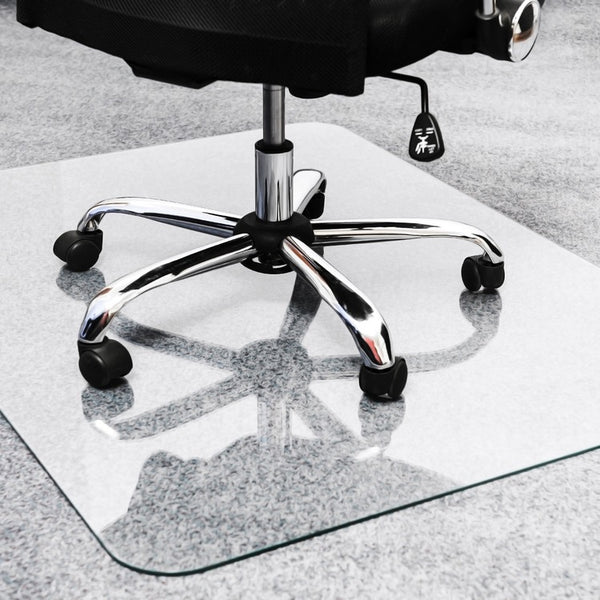 Cleartex Glaciermat&reg; Glass Chair Mat, 40" x 53", Clear (FLR124053EG) Each