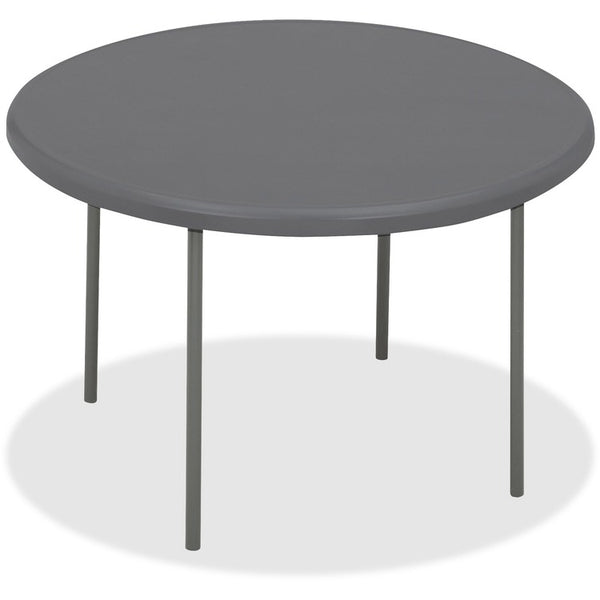Iceberg IndestrucTables Too 1200 Series Resin Folding Table, 60 dia x 29h, Charcoal (ICE65267) Each