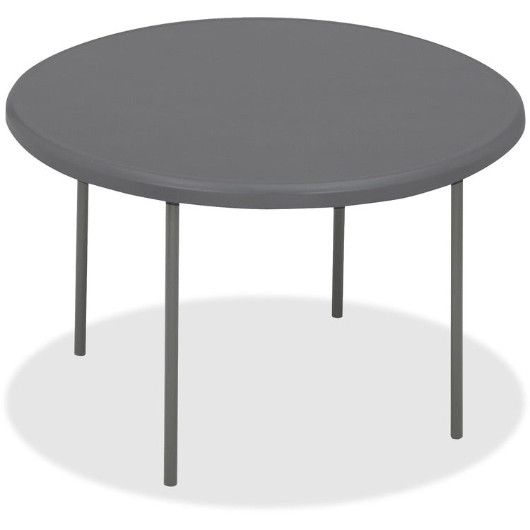 Iceberg IndestrucTables Too 1200 Series Resin Folding Table, 60 dia x 29h, Charcoal (ICE65267) Each