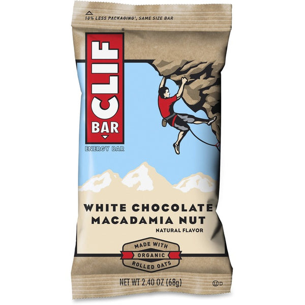 Clif Bar Energy Bar, White Chocolate Macadamia Nut, 2.4 oz, 12/Box (CBC161009) Box of 12