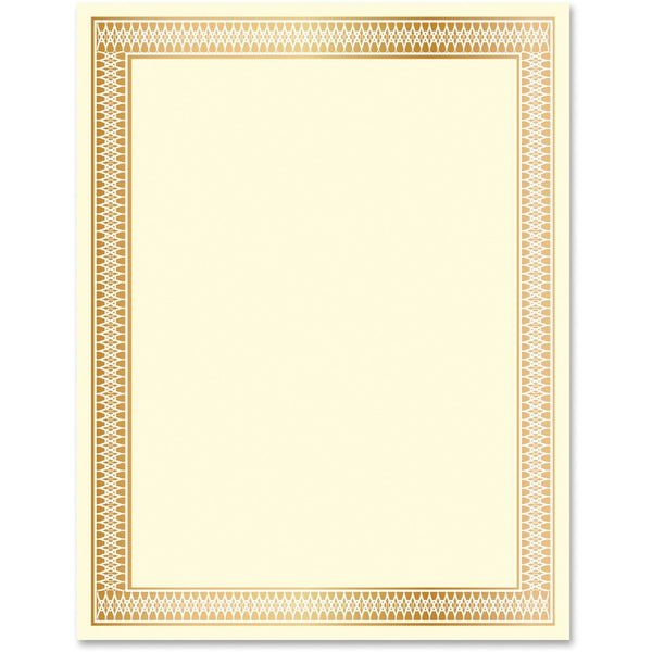 Geographics Traditional Certificate, 24lb, 10/PK, Gold (GEO47833) Pack of 100