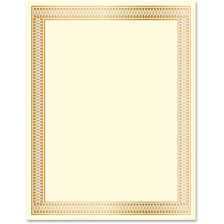 Geographics Traditional Certificate, 24lb, 10/PK, Gold (GEO47833) Pack of 100