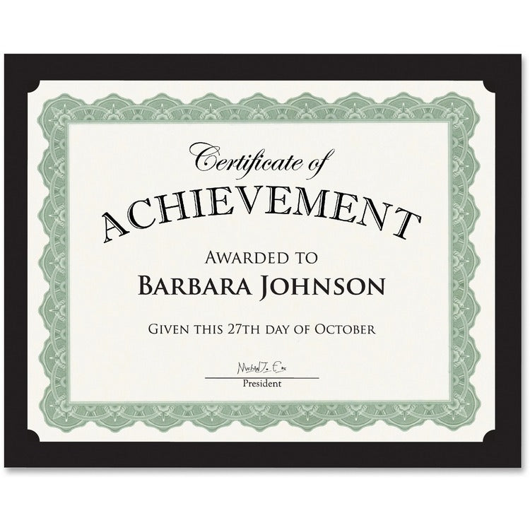 Geographics Traditional Certificates, 10/PK, Black (GEO47836) Pack of 10
