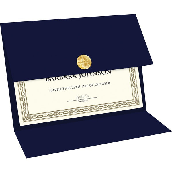Geographics Trifold Traditional Certificates, Navy (GEO47837) Pack of 5