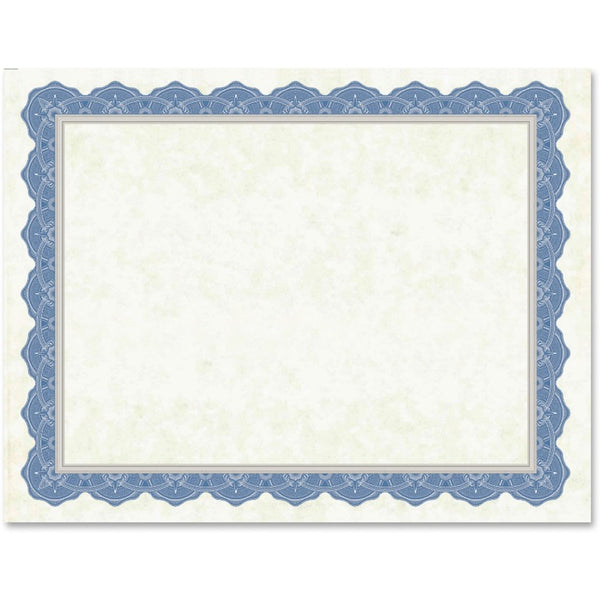 Geographics Traditional Certificates, 8-1/2" x 11", 15SH/PK, Blue (GEO47849) Pack of 15