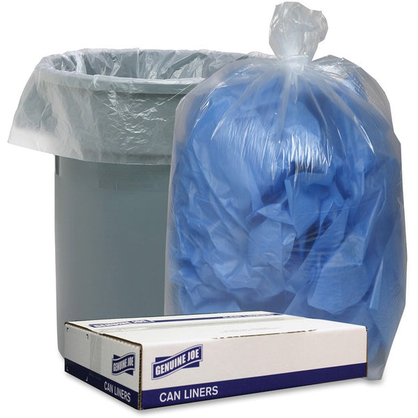 Genuine Joe Low Density Liners, 1.75mil/LD, 38" x 58", 100BG/CT, CL (GJO29133)