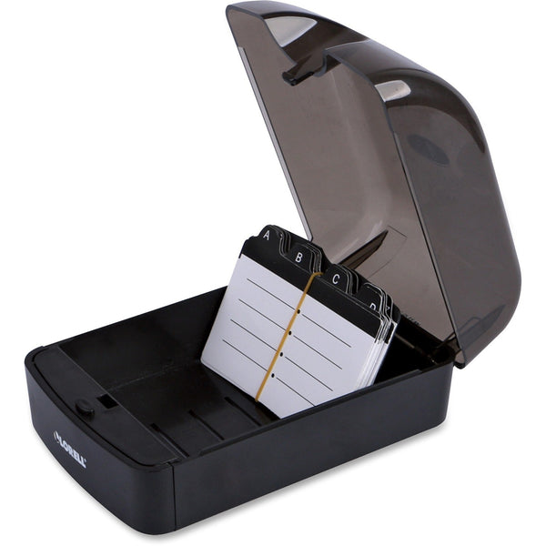 Lorell Rotary File Card, 350 Capacity, Black (LLR01028)