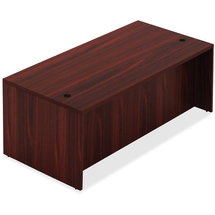 Lorell Top 1-1/2" Desk, 30" x 66" x 30", Mahogany (LLR34302)