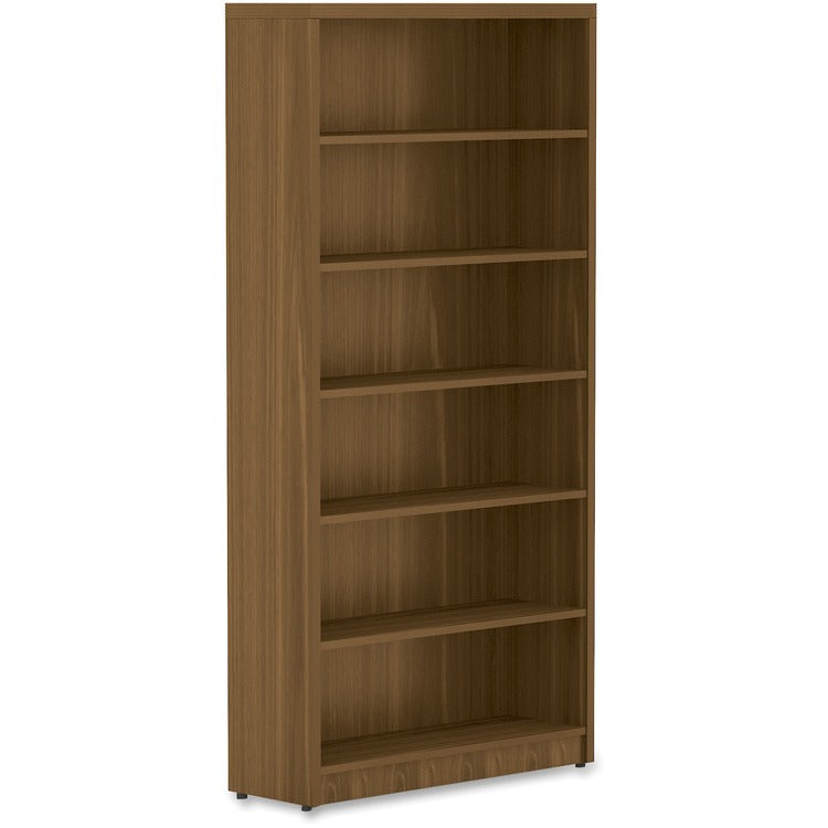 Lorell Top 1-1/2", Bookshelf 12-1/2" x 36" x 74", Walnut (LLR34315)