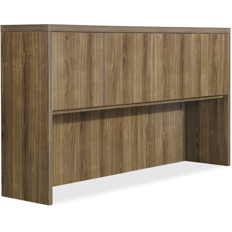 Lorell Top 1-1/2", Hutch w/Drs 15" x 72" x 37", Walnut (LLR34319)