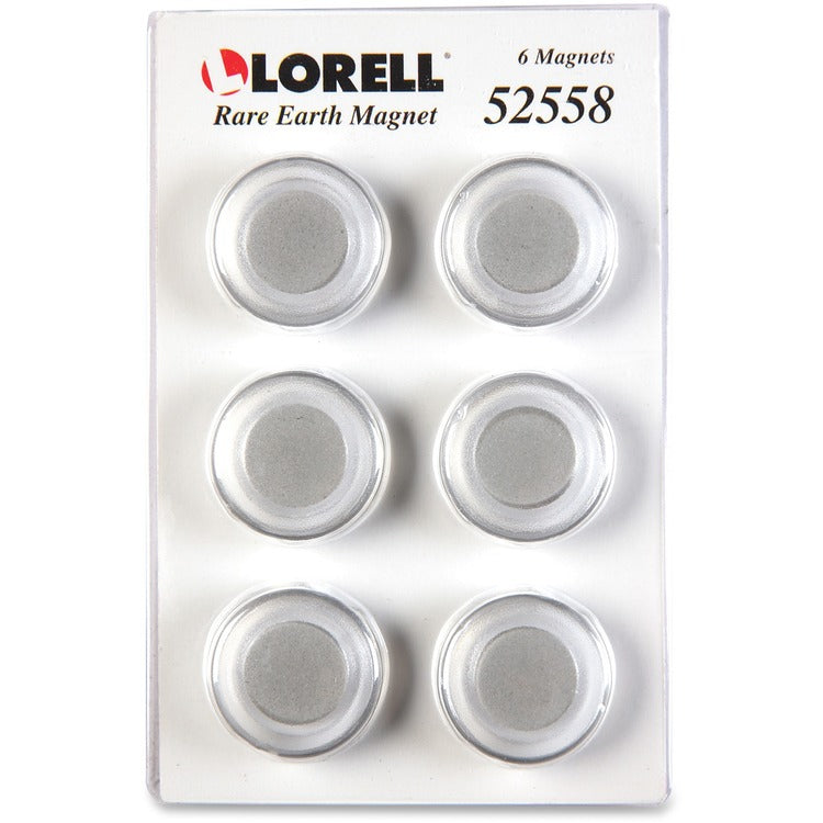 Lorell Rare Earth Magnetic Paper Clips, 24/PK, Clear (LLR52558)