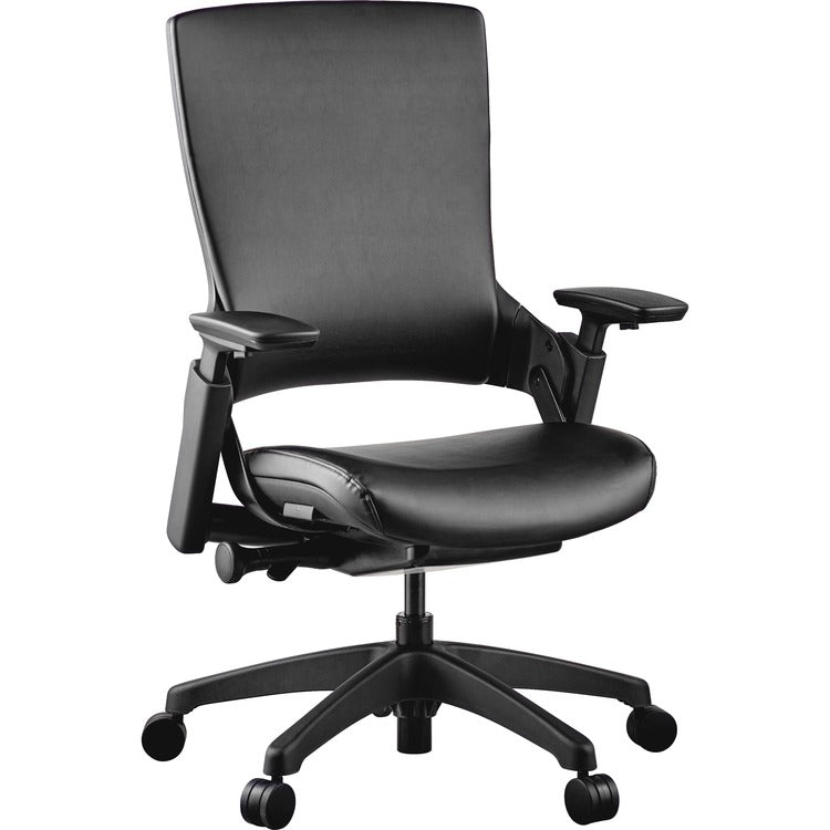 Lorell Multifunction Leather Chair, 25-1/4" x 23-1/4" x 40-1/2", Black (LLR59529)