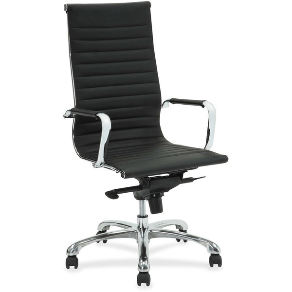 Lorell Modern Hi-Back Chair, 25" x 26-3/4" x 45", Black (LLR59537)