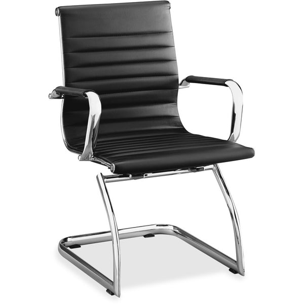 Lorell Modern Midback Chair, 25" x 26" x 38", Black (LLR59539)