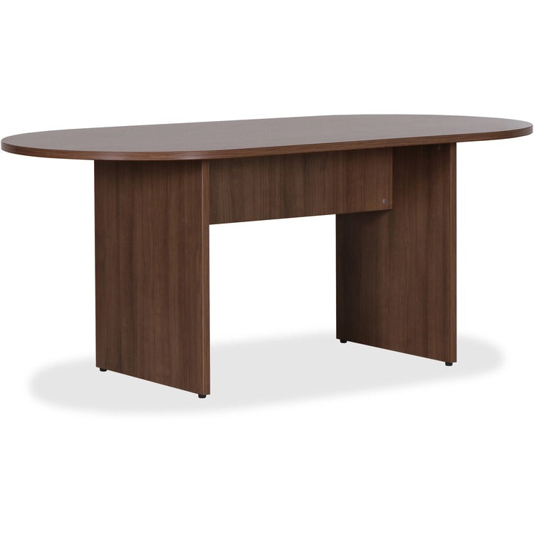 Lorell Oval Conference Table, 72" x 36", Walnut (LLR69988)